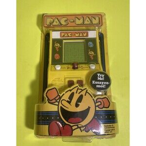 Retro Original PAC-MAN Mini Hand Held Arcade Game-Old Stock-New in Sealed Box